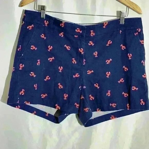 J. Crew 5" classic chino shorts With Lobster Detail In Navy Size 12 - Picture 3 of 11